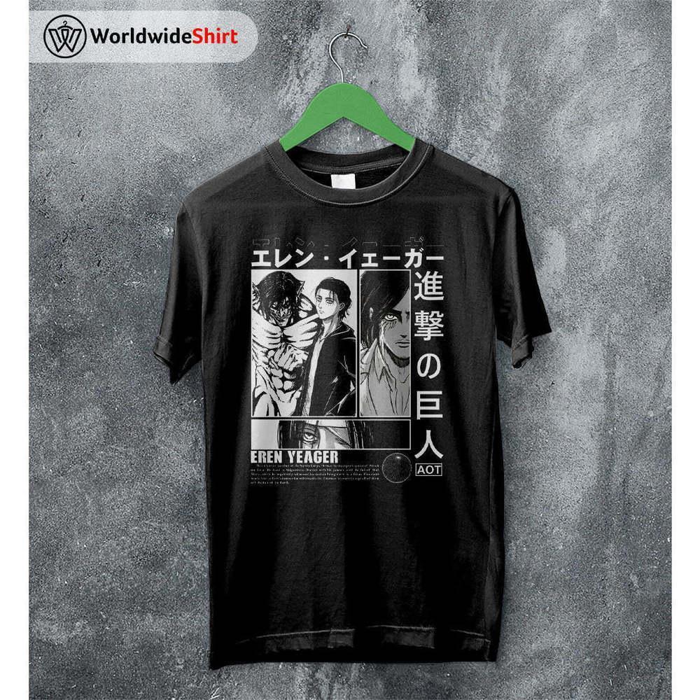 Eren Yeager Attack On Titan Anime Character Graphic Fan Art T Shirt